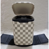 Car Trash Can Car Trash Box Dustbin Universal Car Dustbin Skak Motif