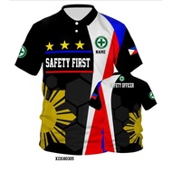 The Philippine safety first & safety officer tactical 3D Polo T-shirt, with a new design, supports f