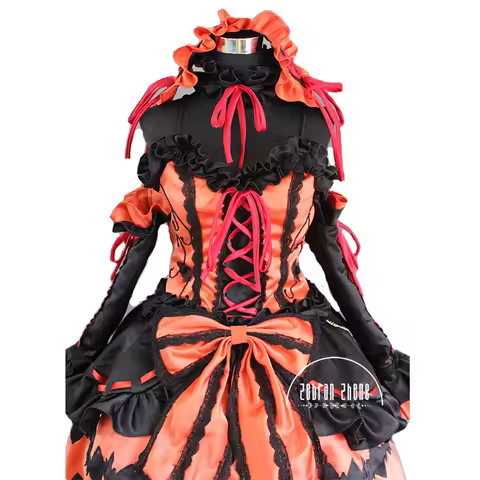 New Arrival Date A Live Cosplay Costume Tokisaki Kurumi Hallween Party Costume Dress For Women Girl 