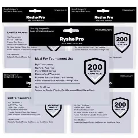 200pcs 64x89mm HD Clear Card Sleeve for Trading Card Protector Double-sleeving For Pokemon MTG PKM I