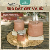 Combo 3kg of clay set and 1 jar of clay, clay set for pottery at home, modeling clay - Pottery House