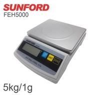 SUNFORD รุ่น FEH50000 เครื่องชั่งน้ำหนักดิจิตอล เครื่องชั่งดิจิตอล เครื่องชั่งน้ำหนักในครัว พิกัด 5 กิโลกรัม สีเงิน