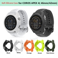 Soft Silicone Hollow Case for COROS APEX4 42mm Smart Watch Frame Cover Protective Shell  Bumper for 