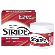 Stridex - 無酒精2%水楊酸 有效抗痘/去粉刺潔面片 55片 - 紅色 (平行進口貨)