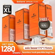 [4PCS] Botare AIR-cushion cheerful soft deluxe tissue, 4 layers, 1280sheets, 175mmx175 mm, excellent