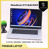 HUAWEI MateBook D15 BoB-WAI9 Intel Core i3-10110U 8GB DDR4 RAM 256GB NVMe SSD Ultra Slim Refurbished