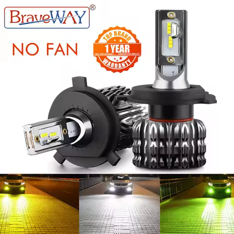 BraveWAY H4 Led Headlight H7 LED Bulb H1 H3 H27 9005 9006 HB3 HB4 H11 LED Fog Lamp 3000K 6000K 8000K