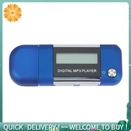 Mp3 Player 4GB U Disk Music Player Supports Replaceable AAA Battery, Recording (Blue)