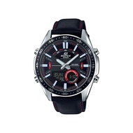 Casio Edifice Mens Analog-Digital EFV-C100L-1A Black Leather Watch (PP-01)