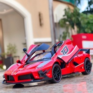 [Ready Stock Hot Sale] Simulation 1/24 Lafa FXXK EVO Car Model Alloy Car Model Sound Light Pull Back