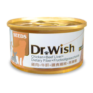 Dr Wish營養慕絲-雞肉+牛肝+膳食纖維+果寡糖狗罐頭
