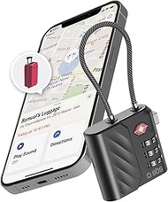 SBS Track My Lock TSA Lock with Built-in Finder Tracker, Compatible with Apple Where Is (iOS), 3 Dig
