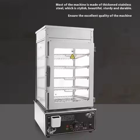 Commercial Aluminium Tray Dim Sum Hotel Restaurant Electric Food Display Warmer Steamer Industrial S