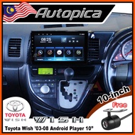 Toyota Wish '03-08 Android Player 8163/RK100/P15 Quad Core 10" IPS Screen Wish Legend Android 10-inc