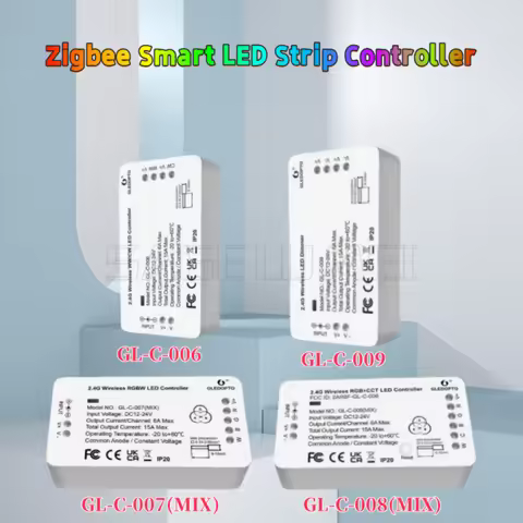 GLEDOPTO Zigbee3.0 Smart LED Strip Controller GL-C-006/007/008 RGB+CCT RGBW WWCW Voice Control Work 