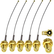 TUOLNK 5pcs 6inch SMA Female to U.fl/IPX Extension Cable SMA Female Jack Bulkhead to IPX MHF4 Pigtai