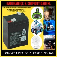 6V 4.5AH Rechargeable Seal Lead Acid Battery Kid Motor Mainan Budak