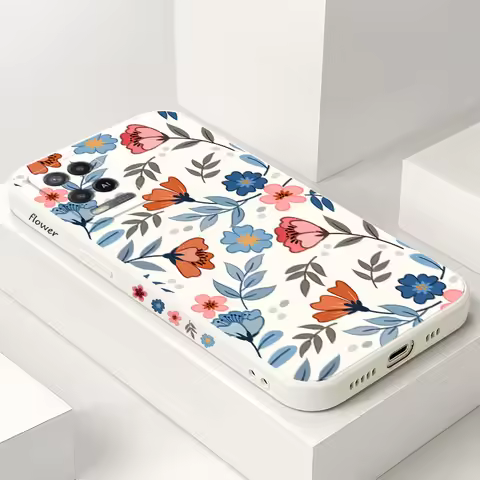 Stretching Flowers Phone Case For OPPO A54 A74 A57 A77 A78 A96 A76 A95 A94 A83 A53 A72 A52 A9 A5 A12