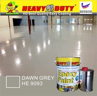 DAWN GREY HE9093 ( 5L ) HEAVY DUTY EPOXY BRAND Two Pack Epoxy Floor Paint - 4 Liter Paint + 1 Liter hardener