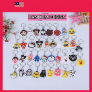 Cute Small Keychain PVC Rubber Keychain Key Ring Cartoon Lanyard Keychain Keyfob Portable Party Key 