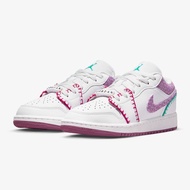 Air JORDAN 1 LOW SE KNIT WHITE LIGHT BORDEUAX (GS)