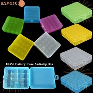 ESPOIR 18650 Battery Box, 4 AA AA Anti-slip Battery ,  Plastic Coloful Rechargeable Battery Containe