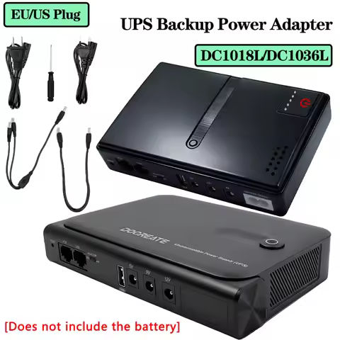 DC18W/36W DC1018L/DC1036L 1A/2A 5V/9V/12V Large Capacity Multipurpose Mini Portable UPS Backup Power