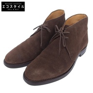 รองเท้าบูทหนังกลับ Crockett&Jones รุ่น Chertsey สำหรับผู้ชาย สีน้ำตาลเข้ม ไซส์ 5 1/2 E [มือสอง]