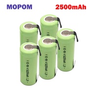 Brand new 5PCS 1.2V 2500mAh Rechargeable 4/5A NI-MH battery 17430 4/5 A nimh cell with welding tabs