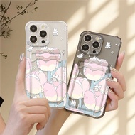 Silicone Material Case Tulip Pink Casing For Realme Note 60 60x 50 Narzo 10 N61 N63 N53 50A 50i Prim
