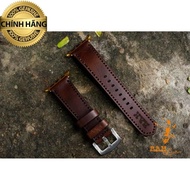 PLUM BROWN COW LEATHER WATCH STRAP – R A M CLASSIC 1981FULL SIZE WATCH 38/40, 42/44.
