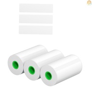 PeriPage 3 Rolls Label Thermal Paper Sticker Self-Adhesive Printable Paper Roll Label Paper Clear Printing Waterproof Oil-proof Anti-friction for PeriPage A6/A9/A9s/A9 Pro/A9 Max/A