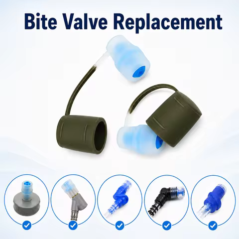 (2Pcs/5Pcs) Bite Valve with Cover Compatible with Salomon,Osprey,Nathan,Gregory & Hydrapak Hydration