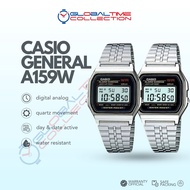 Casio General A159WA-N1DF / A159W-N1DF Retro Digital Dial Stainless Steel Band