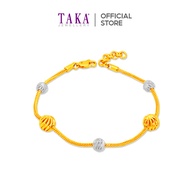 TAKA Jewellery 2‑Tone Fancy Bead 916 Gold Bracelet