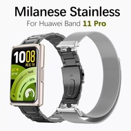 Stainless Steel Mesh Milanese Loop Magnetic Strap for Huawei Band 11 Pro NFC Wristband Replacement S