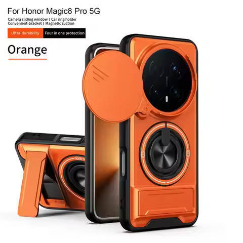 2 in 1 Ring Grip Magnetic Case for Honor Magic 8 Pro 7 6 Lite X9d X9c X9b X8 X8c X7b X7c X6c Car Mou
