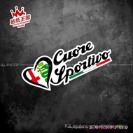 Ready Stock Alfa Romeo Alfa Romeo Giulia Stelvio Sticker Italian Tricolor Flag Reflective Sticker