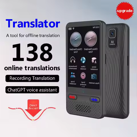 Language Translator Device AI Translation Support ChatGPT 138 Languages Translation Two Way Real Tim