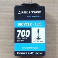 Tube 700 x 19/23c 60mm Deli . Deli Inner Tube