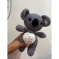 koala plushie crochet koala plushie cute chunky yarn cute koala