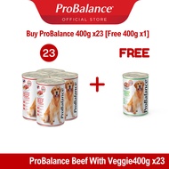 [FOC 400g] ProBalance 9.6kg Veggie / Gravy Wet Dog Food - 400g x 24 cans (5 Flavours)
