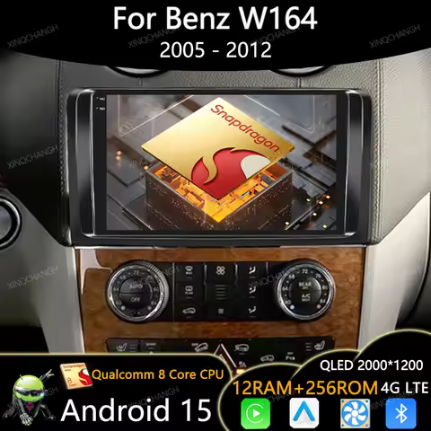 Android 15 Car Radio For Mercedes Benz GL ML W164 ML350 ML500 X164 GL35 GL45 2005 - 2012 Carplay Aut
