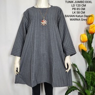 Tunik Jumbo Ld 120 Cm Motif Garis Kekinian