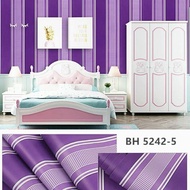 UNGU Purple Striped Wallpaper Size 8m to/ 10m x 45cm