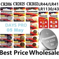 Wholesale Best price Panasonic Battery CR2032 CR2025 CR2016 CR1220 CR1616 CR1632 CR1620 lr44 LR41 LR
