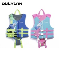 Oullan เสื้อกั๊กว่ายน้ำสำหรับเด็ก4-12ปีเสื้อชูชีพเพื่อความปลอดภัยเด็กทารกหัดเดินฝึกว่ายน้ำเรือคายัคชายหาดชุดว่ายน้ำกีฬาทางน้ำ