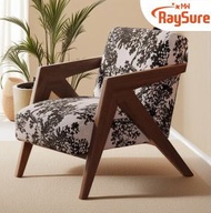 RaySure - 單人沙發椅客廳陽臺休閒椅子實木椅