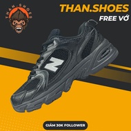 Sneaker NB 530 All Black, NB Black White Logo - Charcoal.Shoes