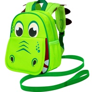 สายจูงกระเป๋าเป้สะพายหลังสำหรับเด็กวัยหัดเดิน9.5 "กระเป๋าไดโนเสาร์สายรัดตัวนิรภัย-สายจูงแบบถอดได้
